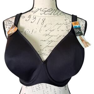 Bali Black Cool Comfort Underwire Plus Size Bra Size 40DD